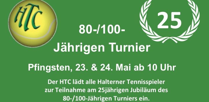 Großes Jubiläum – HTC lädt zur 25. Auflage des traditionsreichen 80-/100-Jährigen-Turniers mit anschließendem Pfingstfest